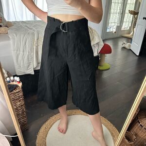ALC Women’s Black 8 Jayden Wool Blend Wide Leg Gaucho Pants